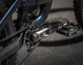 A Quarq power meter mounted on the crankshaft is fitted inside the XO aluminium crank