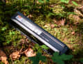 The battery can be released with a spanner and folded forwards out of the down tube in the classic way.