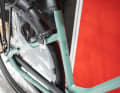 A frame lock and tyre guards are essential accessories for a Dutch bike.