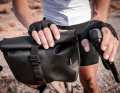 It has a volume of 3.4 litres - enough for gloves, GPS and food.