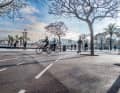 Cycling in Barcelona: Cyclists can enjoy the city away from city traffic.
