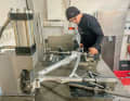 The welded main frame still needs to be straightened. A special device is used for this, on which the frame is carefully straightened. The next work step only follows when everything fits exactly.