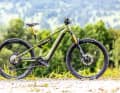 The Cube Stereo Hybrid One55 TM is the first Cube E-MTB with a full carbon frame and is intended to set new standards with its aggressive design and low weight.