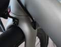 An integrated steering stop would help here: The brake line suffers from a strong impact.