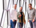Behind the scenes: Hilmar Wanner (right) and Robert Heine (left) as Managing Directors. Patrick Steinwand in the centre is Sales Manager.