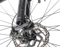Unfortunately, there is no thru axle, only a mid-range quick release.
