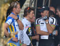 Medal collectors among themselves: Thomas Frischknecht and Mike Kluge at a celebrity race in Houffalize/Belgium in 2011.