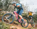 Our readers' wish lists include exotics and blockbusters - we tested six more dream bikes. In the picture: BIKE tester Stefan Loibl on the Arc8 in front of Thomas Weschta on the Evil.