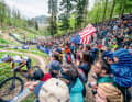 In private, Nino Schurter is rather reserved. On the race track, however, he is a rock star. When he races around the course, the crowds go wild, like here in Albstadt.