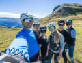 But by the time you reach the Chörbschhornhütte, you've already forgotten all about the 350 metres of altitude you've already conquered. Selfie, and then off to one of the most ingenious downhill trails in the Alps!