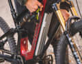 If you want to save weight, you can swap the thick, removable 800 Wh battery for Bosch's 600 Wh counterpart.