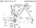 The geometry data of the Canyon Neuron CF 7 from the BIKE lab.
