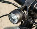 The Supernova high beam on the Canyon delivers 160 lux - spotlight via a button on the handlebars.
