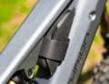 The bag on the down tube has space for a spare tube and tools or other accessories - protected from dirt.