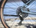 The cheapest version of Shimano's Cues only offers nine gears: good range but simple shifting feel and coarse gear gradation.