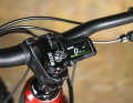 Shimano's SC-EM800 display sits well protected from falls next to the stem on the handlebars.