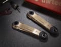 Fitted: the crank shoes that protect against unsightly scratches.