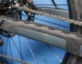 The chainstay protector on the Cube Stereo Hybrid 140 TM is not too bulky, but dampens effectively.