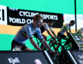 A multitude of colourful screens give the fourth World Championships in e-cycling a look that cannot be found at any other cycling event.
