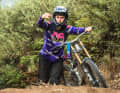 Kaos Seagrave: is used to long sets. Kaos took part in the Red Bull Hardline in Tasmania in February.