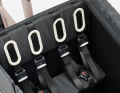 A number of items can be transported in the front box. Seat belts for children are also available.
