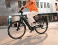 The innovative dual motor system combines electric assistance with a continuously variable, automatic gearstick