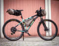 The new bikepacking bag set from Decathlon served as the transport system - spacious, robust, affordable!