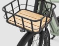 The front basket is wider than the previous model and designed for loads of up to 10 kg.