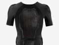 This is made possible by the shock-absorbing material, which is applied directly to the fabric without adhesives or seams.