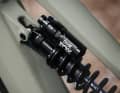 The FOX DHX Performance damper has a different spring rate depending on the size (400 lbs for M-L, 450 lbs for XL, 500 lbs for XXL)