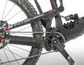 The steel spring damper is embedded deep in the frame. This ensures a low centre of gravity.
