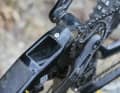 A storage compartment is concealed under the down tube, creating space for spare parts and providing access to the cable routing.