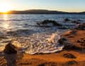 Fantastic view of the sea at sunset