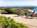 Lots of sea views, hardly any cars - in the south of the Isola di Sant' Antioco in front of the Torre Cannai saracen tower
