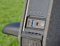 Behind it: USB ports for charging mobile phones or laptops. And of course the charging port for the battery itself.