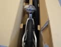 The bike is almost completely assembled, securely packed - and with very little plastic.