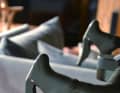 The brake levers are used for shifting - only fully electronic ones.