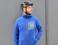 The Patagonia R1 Air Full-Zip Hoody is lightweight and has a zigzag structure.