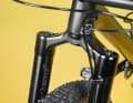 The upside-down fork from Intend offers space for the large 32-inch wheels.