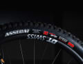 Dafür gibt's passende Maxxis-Reifen mit Maxxgrip-Gummi und Doubledown-Karkasse am Vorderrad.