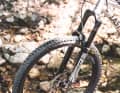 The head tube of our test bike contains a Rockshox ZEB Ultimate with 170 millimetres of travel. The frame of the Last Coal is also prepared for a fat 180 mm fork.