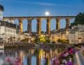 The Morlaix viaduct towers impressively over the city.