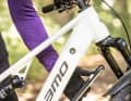 The battery is secured with a lock and can be easily folded forwards out of the down tube. Choice of 600 or 800 Wh.