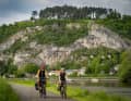 Along the Meuse, the EuroVelo 5 from Dinant to Namur rolls along at a relaxed pace against an impressive backdrop.