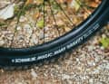 xtremely grippy and puncture-proof - the Schwalbe tyre combination is a force to be reckoned with downhill. However, with large 29-inch wheels at the front and rear, the tyre inertia is at its highest.