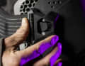 The Arcon HD Pro can be put on and taken off quickly and easily using the quick-release fastener