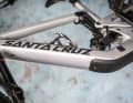 The 430 watt-hour battery is firmly bolted into the down tube. It cannot be removed for charging.