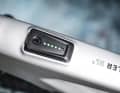 The LED remote displays the U-level and battery status.