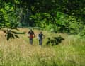 It looks idyllic, but the two are mentally preparing for the next trail vertical on the Breitenstein.