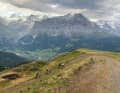 On the long-distance Alpine marathons, such as here at the Eiger Bike Challenge, participants buy the best views a mountain biker can have for 2000 to 3000 metres in altitude.